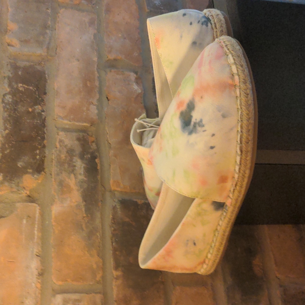 Old Navy pastel tie-dye espadrille flats, size 10 (new!)